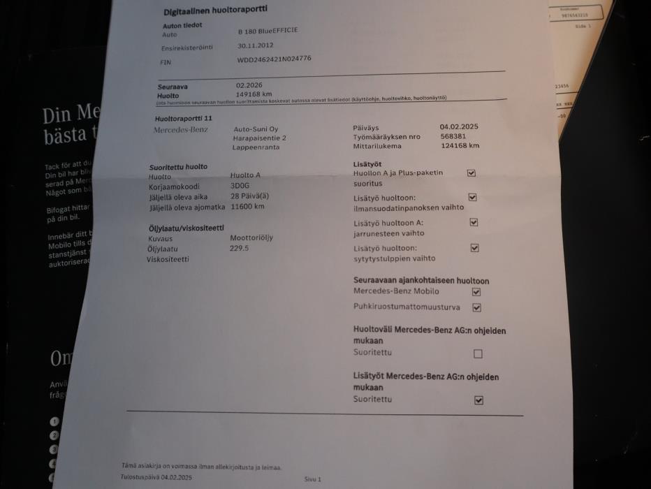 MERCEDES-BENZ B 2012