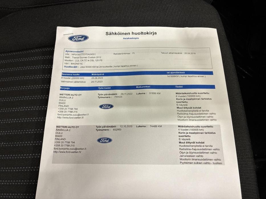 FORD Transit Custom 2016
