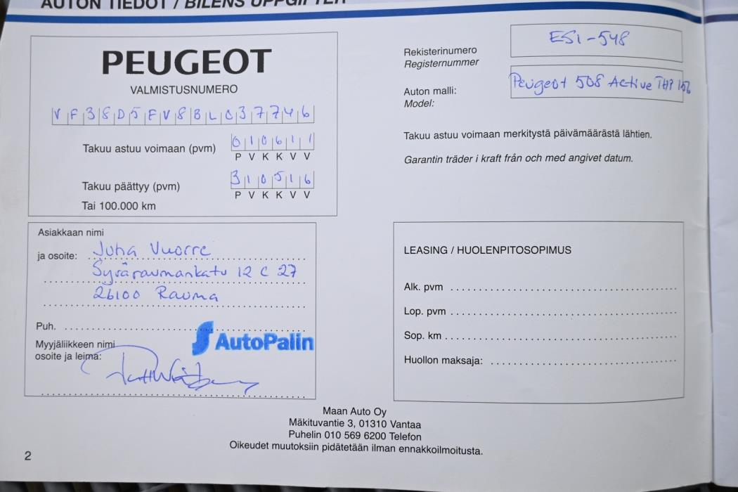 PEUGEOT 508 2011