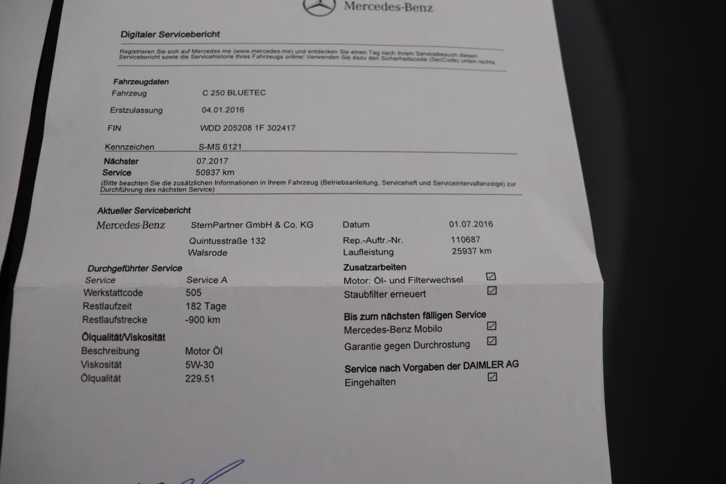 MERCEDES-BENZ C 2016
