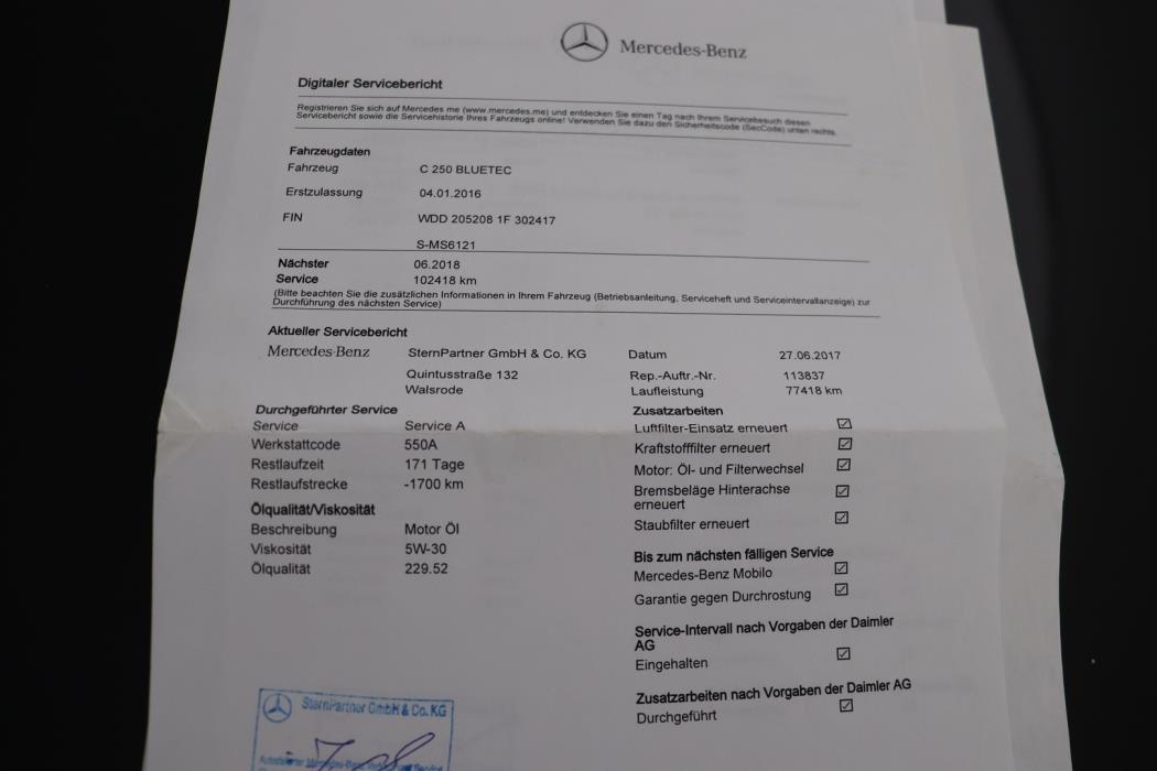 MERCEDES-BENZ C 2016