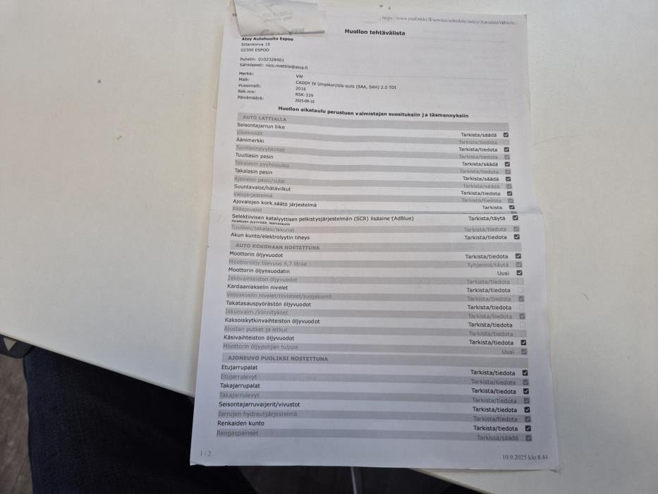 VOLKSWAGEN Caddy 2016