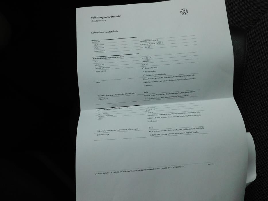 VOLKSWAGEN TRANSPORTER 2017