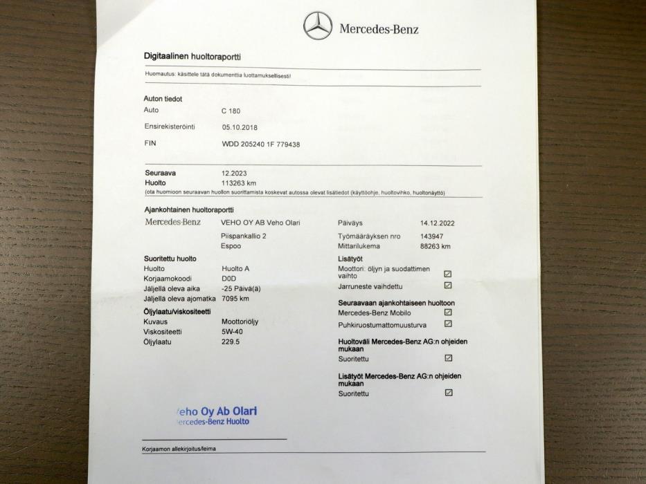 MERCEDES-BENZ C 2018