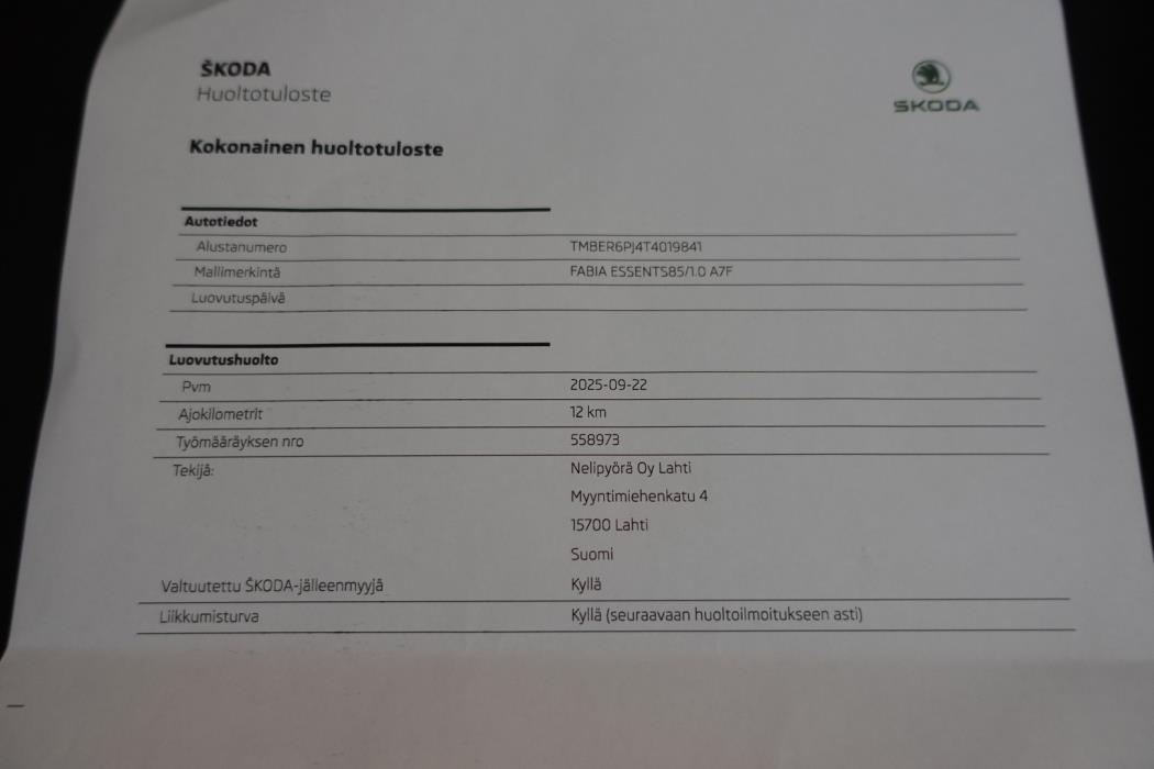SKODA FABIA 2025