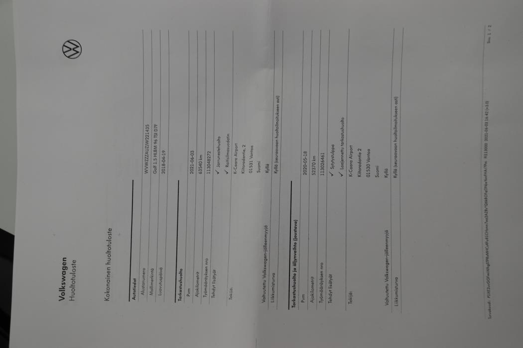 VOLKSWAGEN Golf 2018