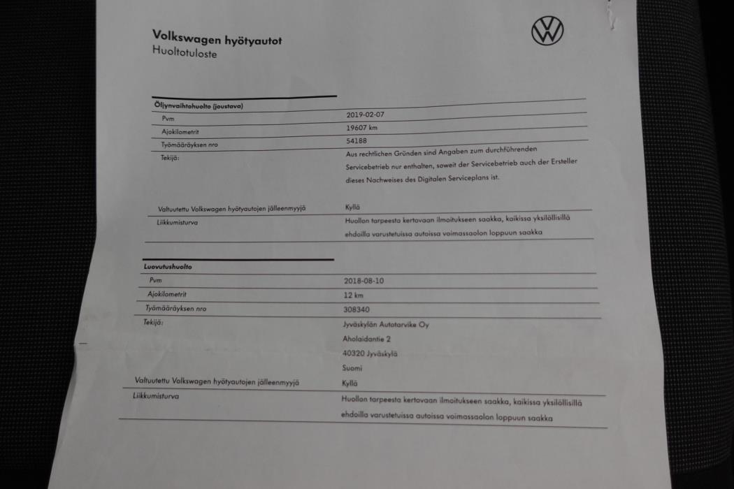 VOLKSWAGEN Transporter 2018