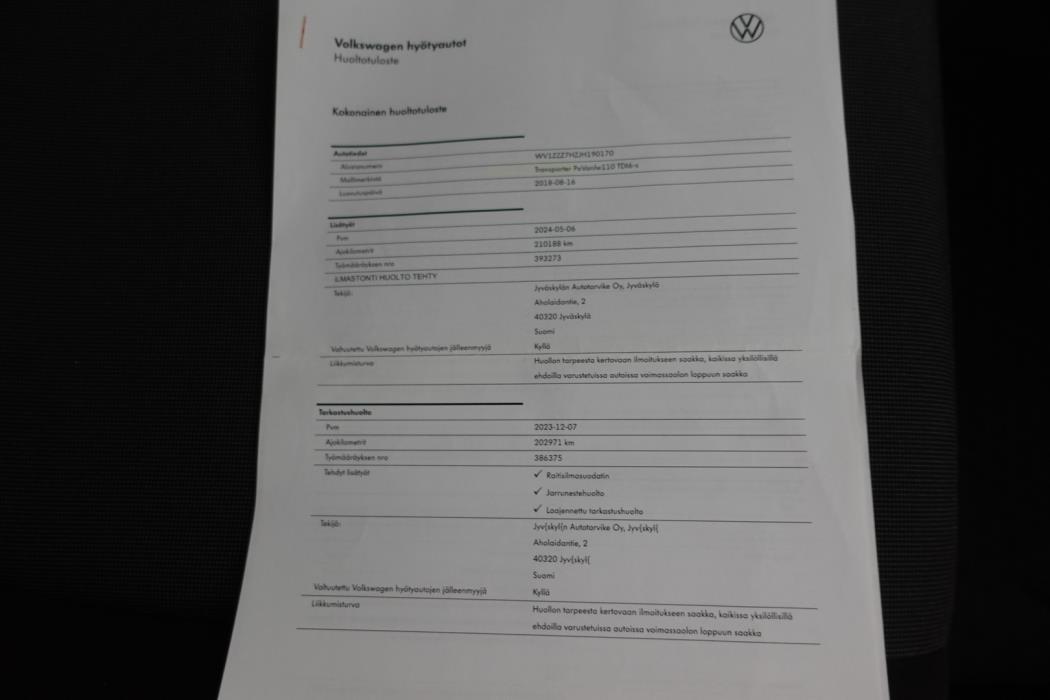 VOLKSWAGEN Transporter 2018