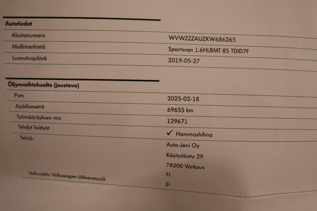 VOLKSWAGEN Golf Sportsvan 2019