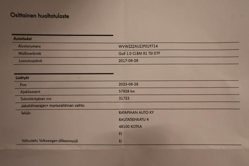 VOLKSWAGEN Golf 2017