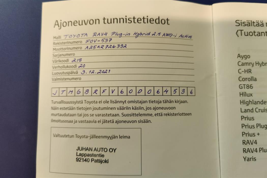 TOYOTA RAV4 Plug-in 2021