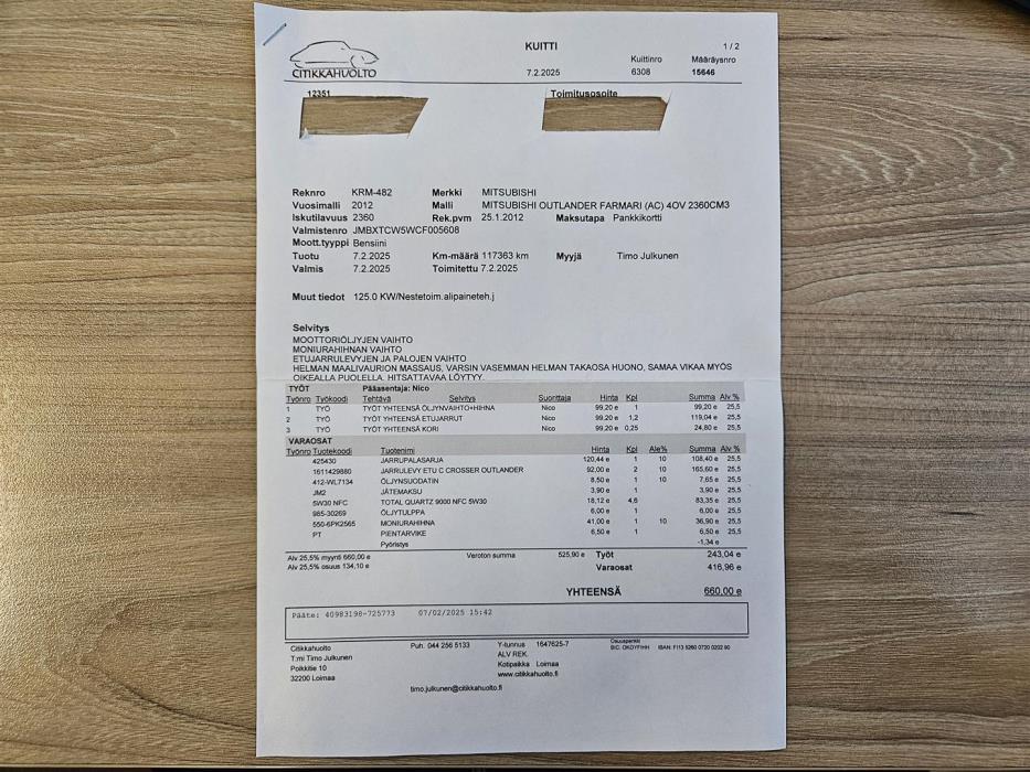 Mitsubishi Outlander 2012