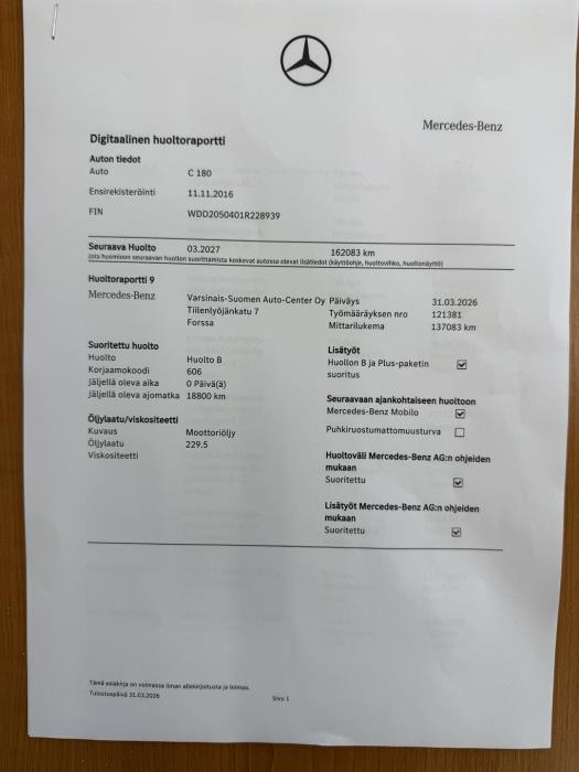 MERCEDES-BENZ C 2016