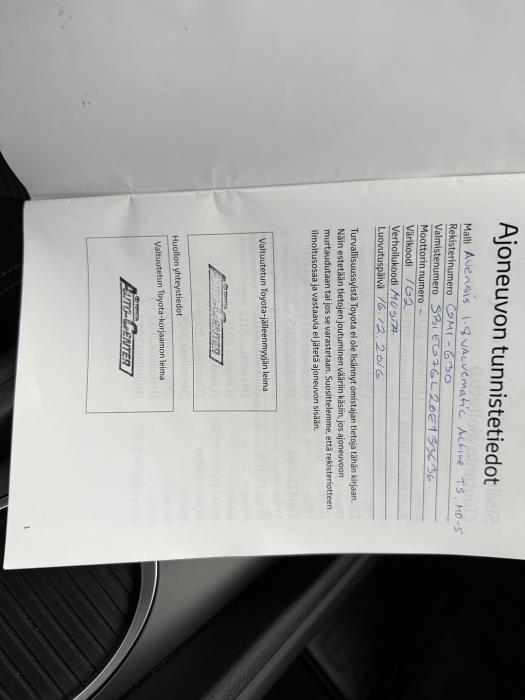 TOYOTA Avensis 2016