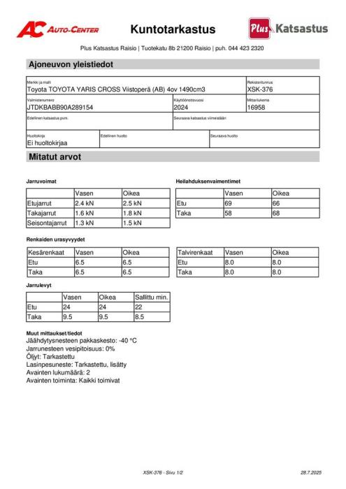 TOYOTA Yaris Cross 2024