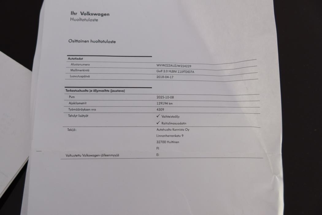 VOLKSWAGEN Golf 2018