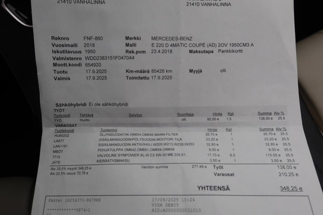 MERCEDES-BENZ E 2018