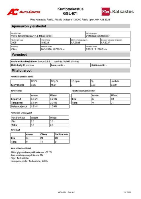 VOLVO S40 2005