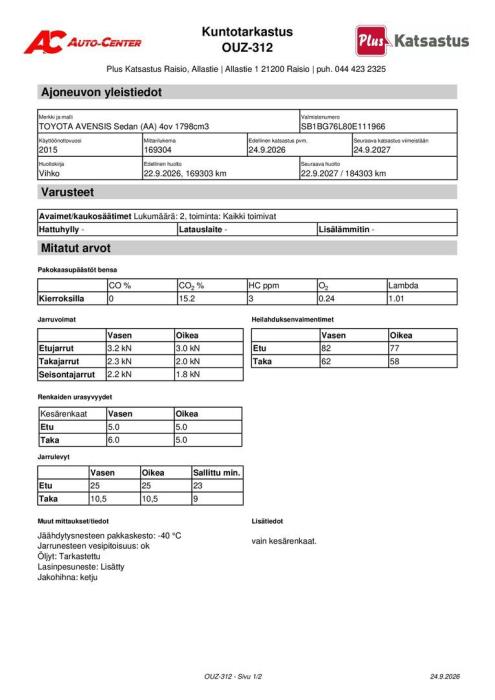 TOYOTA Avensis 2015