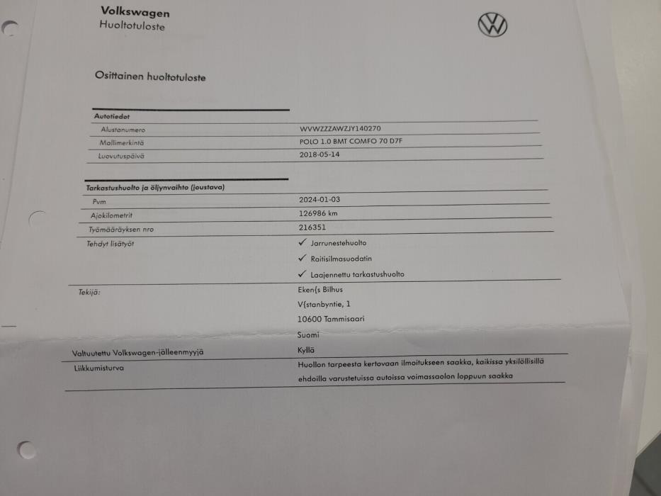 VOLKSWAGEN Polo 2018