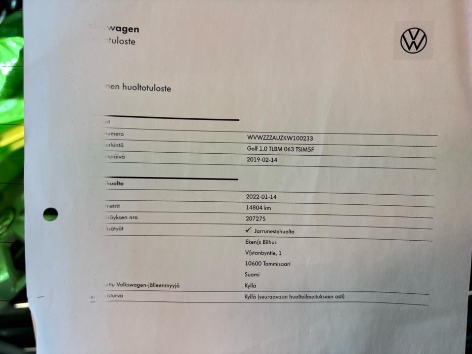 VOLKSWAGEN Golf 2019