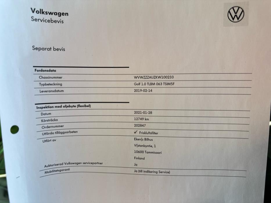 VOLKSWAGEN Golf 2019