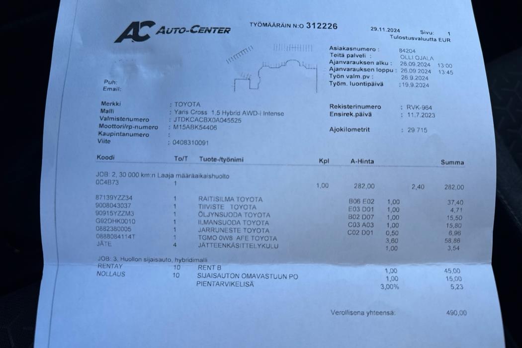 TOYOTA Yaris Cross 2023