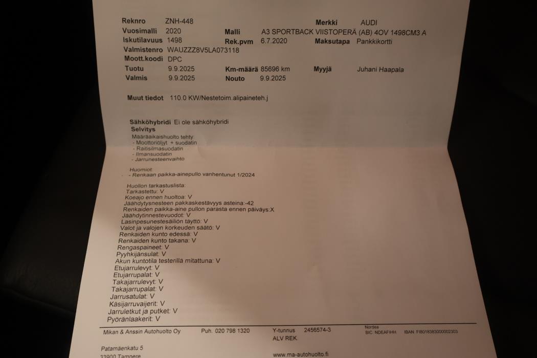 AUDI A3 2020