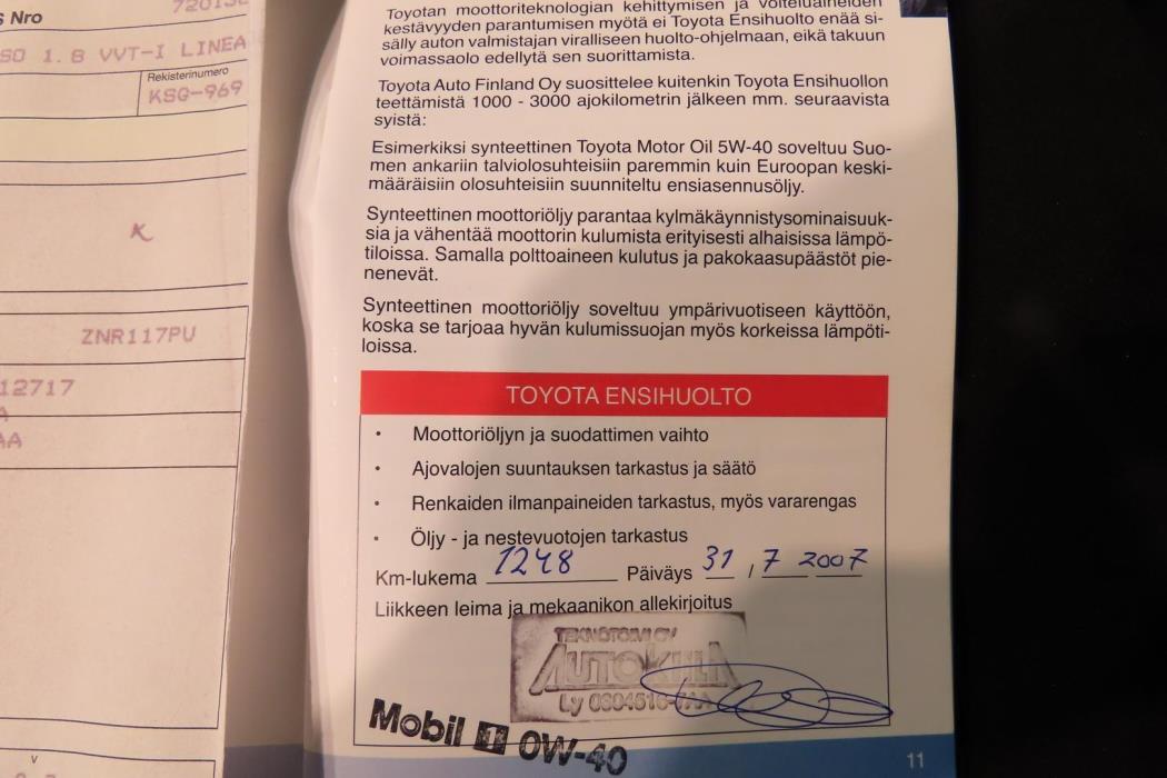 TOYOTA COROLLA VERSO 2007