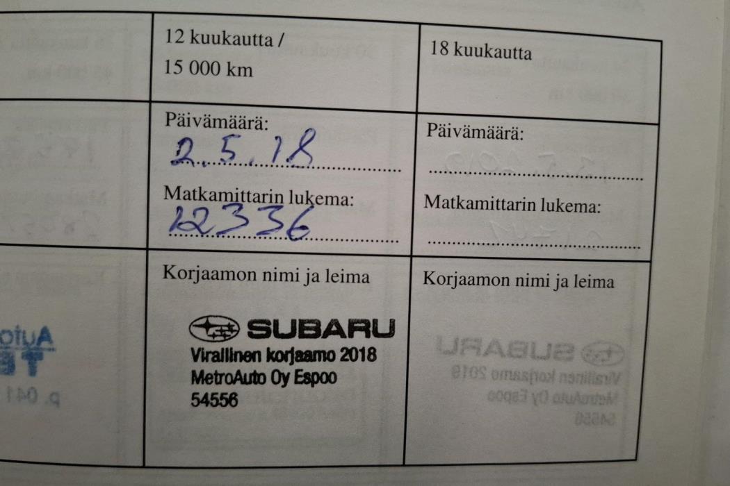 SUBARU FORESTER 2017