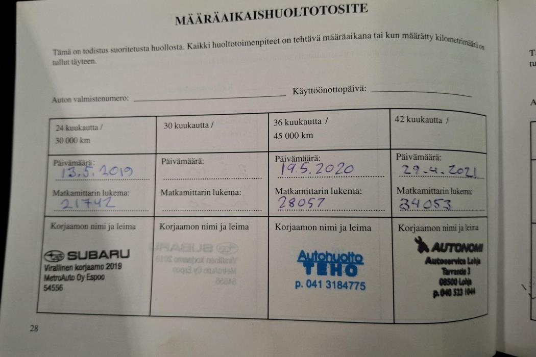 SUBARU FORESTER 2017