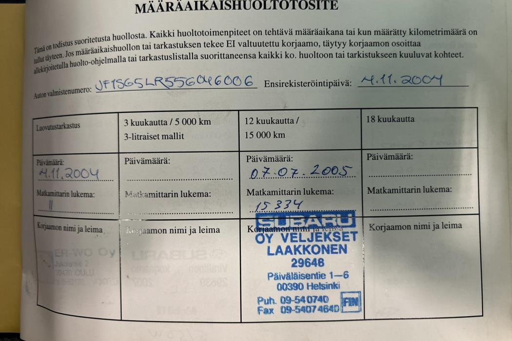 SUBARU FORESTER 2004