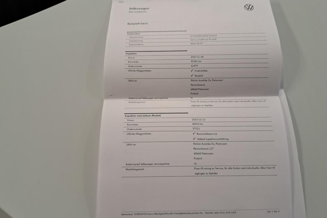 VOLKSWAGEN Golf 2016