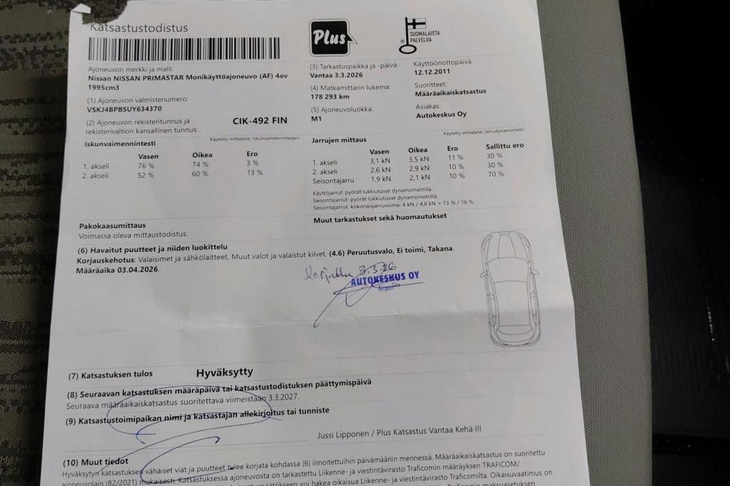 NISSAN Primastar 2011