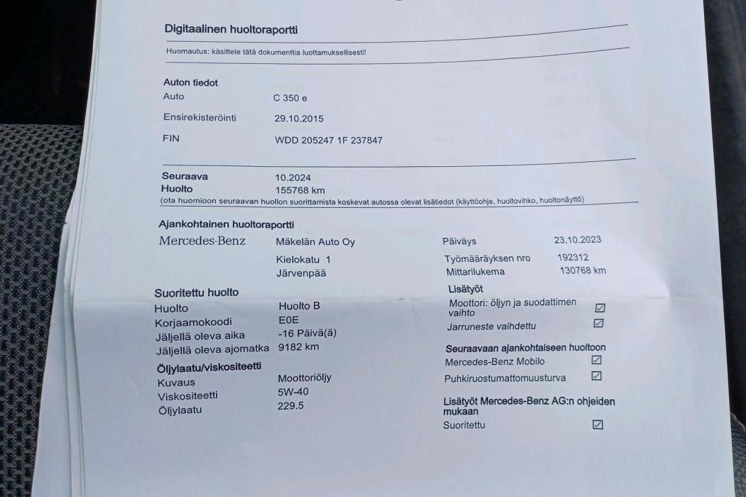 MERCEDES-BENZ C 350 E 2015