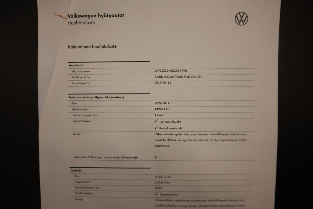 VOLKSWAGEN Caddy 2019