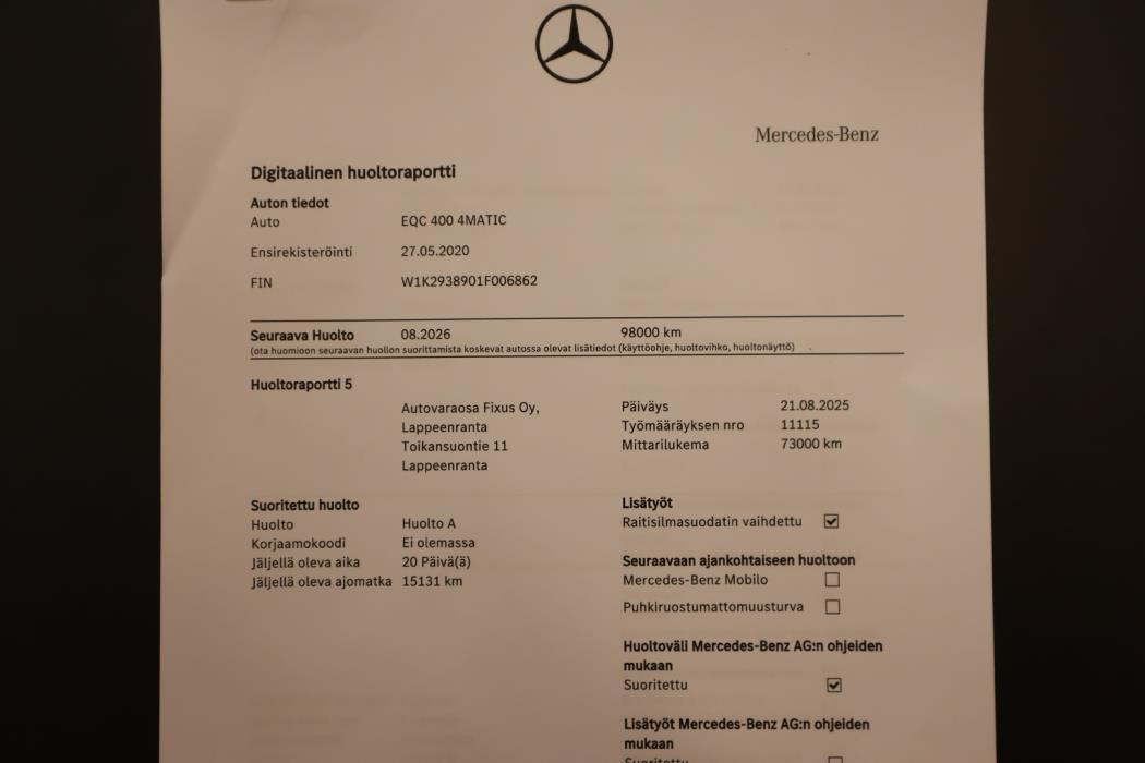 MERCEDES-BENZ EQC 2020