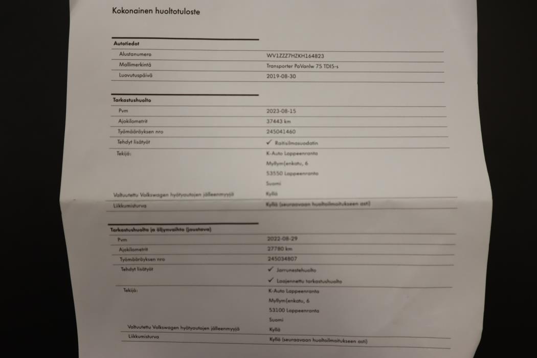 VOLKSWAGEN Transporter 2019