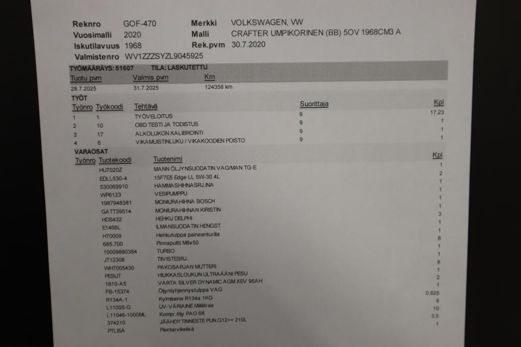 VOLKSWAGEN Crafter 2020