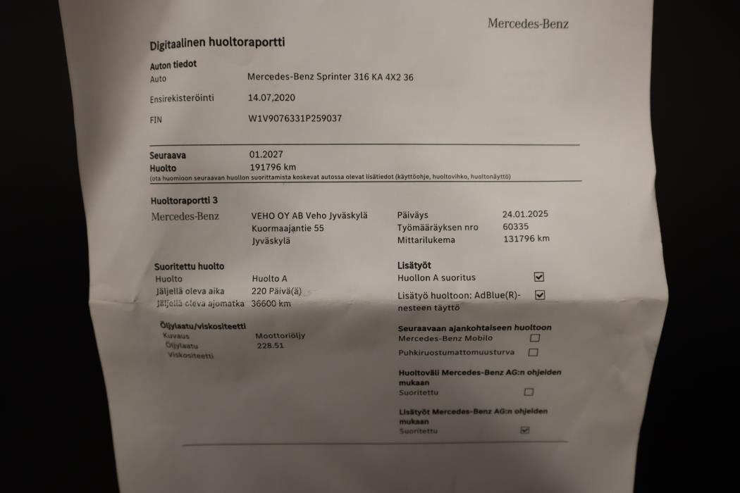 MERCEDES-BENZ Sprinter 2020