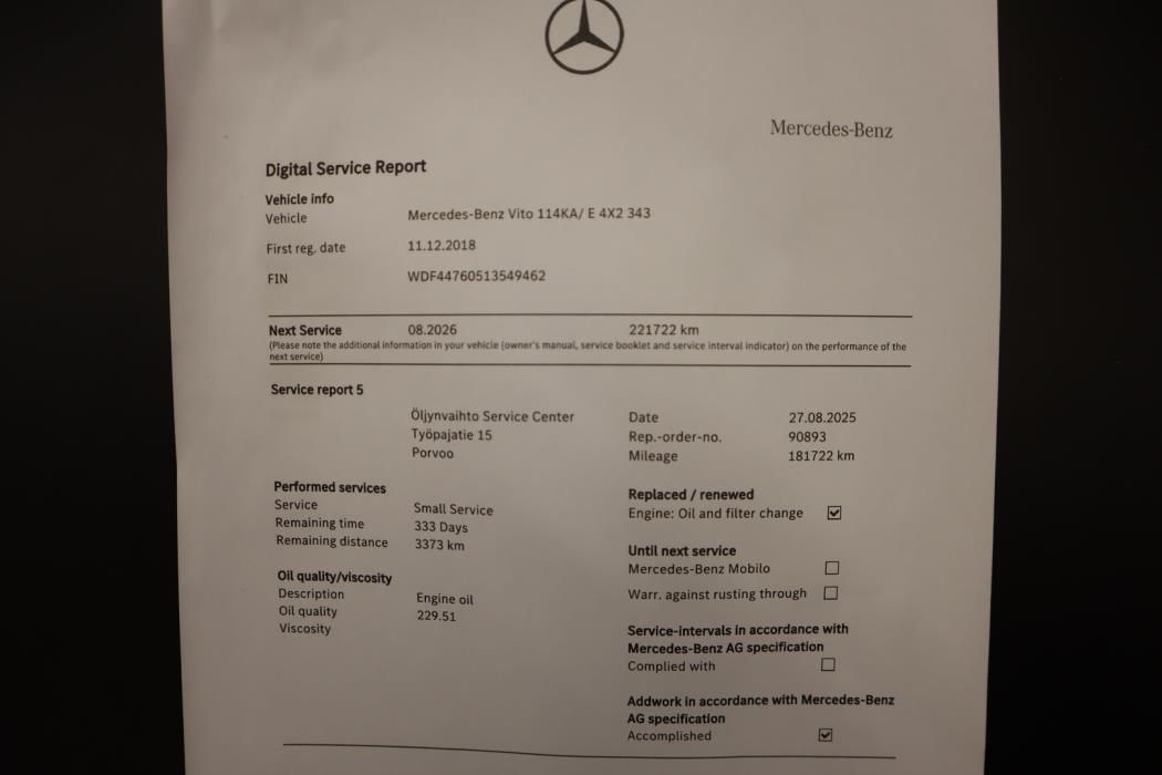 MERCEDES-BENZ Vito 2018