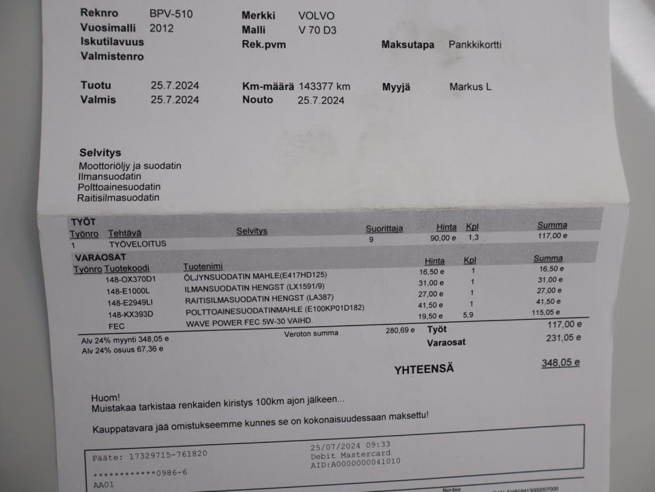 VOLVO V70 2012