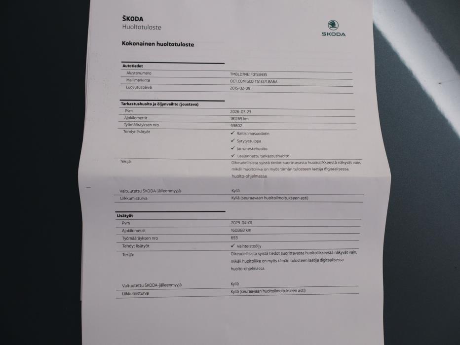 SKODA Octavia 2015