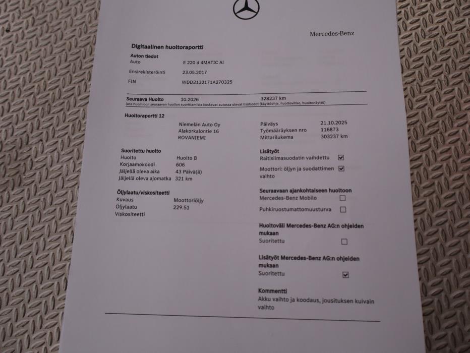 MERCEDES-BENZ E 2017