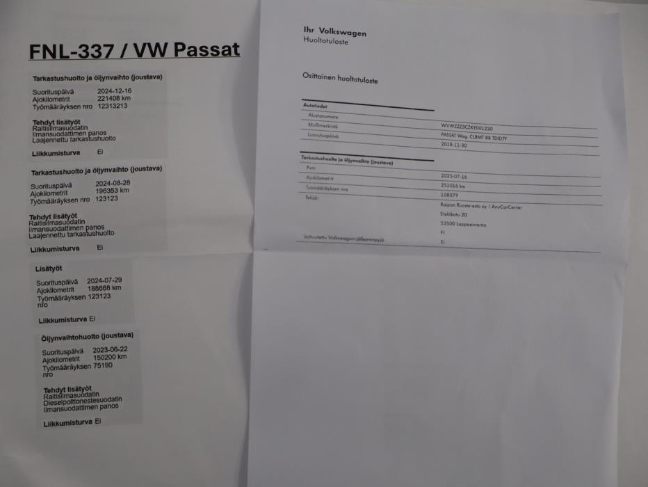 VOLKSWAGEN Passat 2018