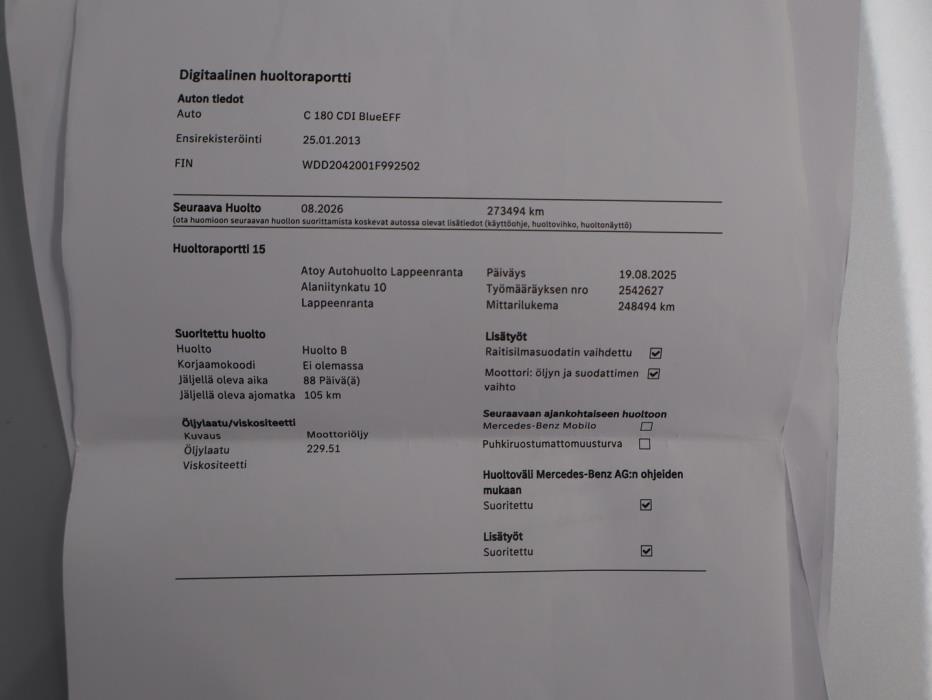 MERCEDES-BENZ C 2013