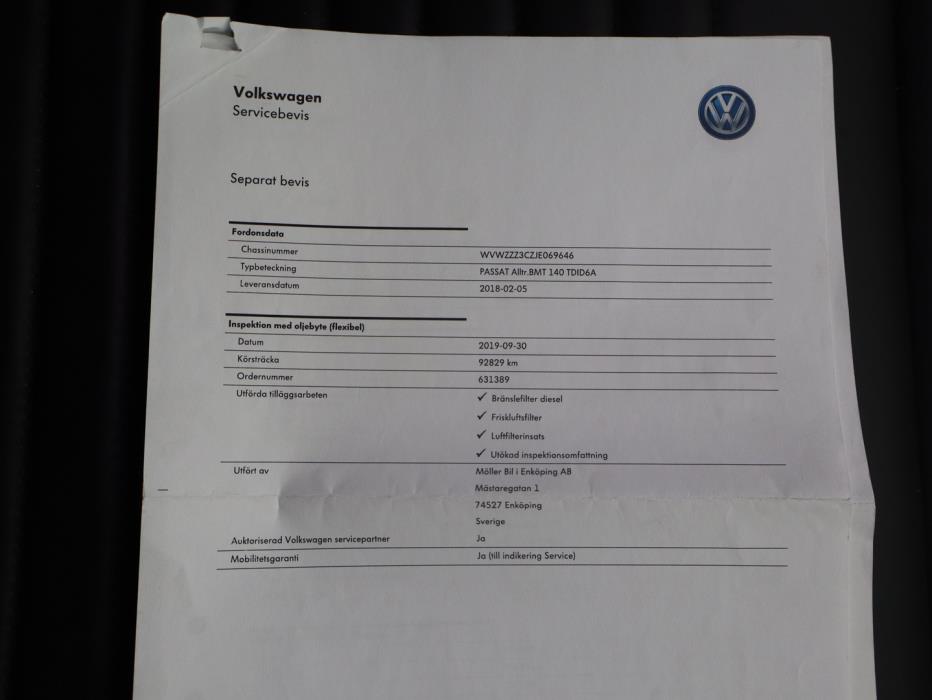 VOLKSWAGEN Passat 2018