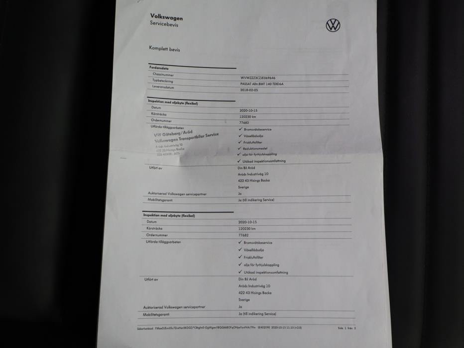 VOLKSWAGEN Passat 2018