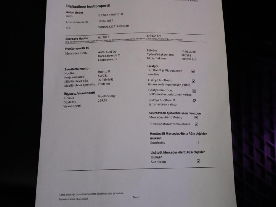 MERCEDES-BENZ E 2017