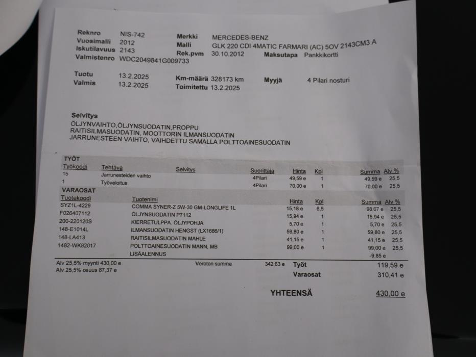 MERCEDES-BENZ GLK 2012